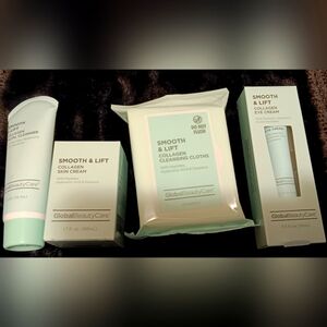 Global Beauty Care Collagen Smooth & Lift Serum Eye Cream-Face Cream Set
